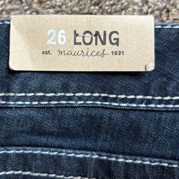 Maurice’s Jeans Ellie Straight Fit Slim Boot New Womens Size 26 Long - Picture 7 of 10